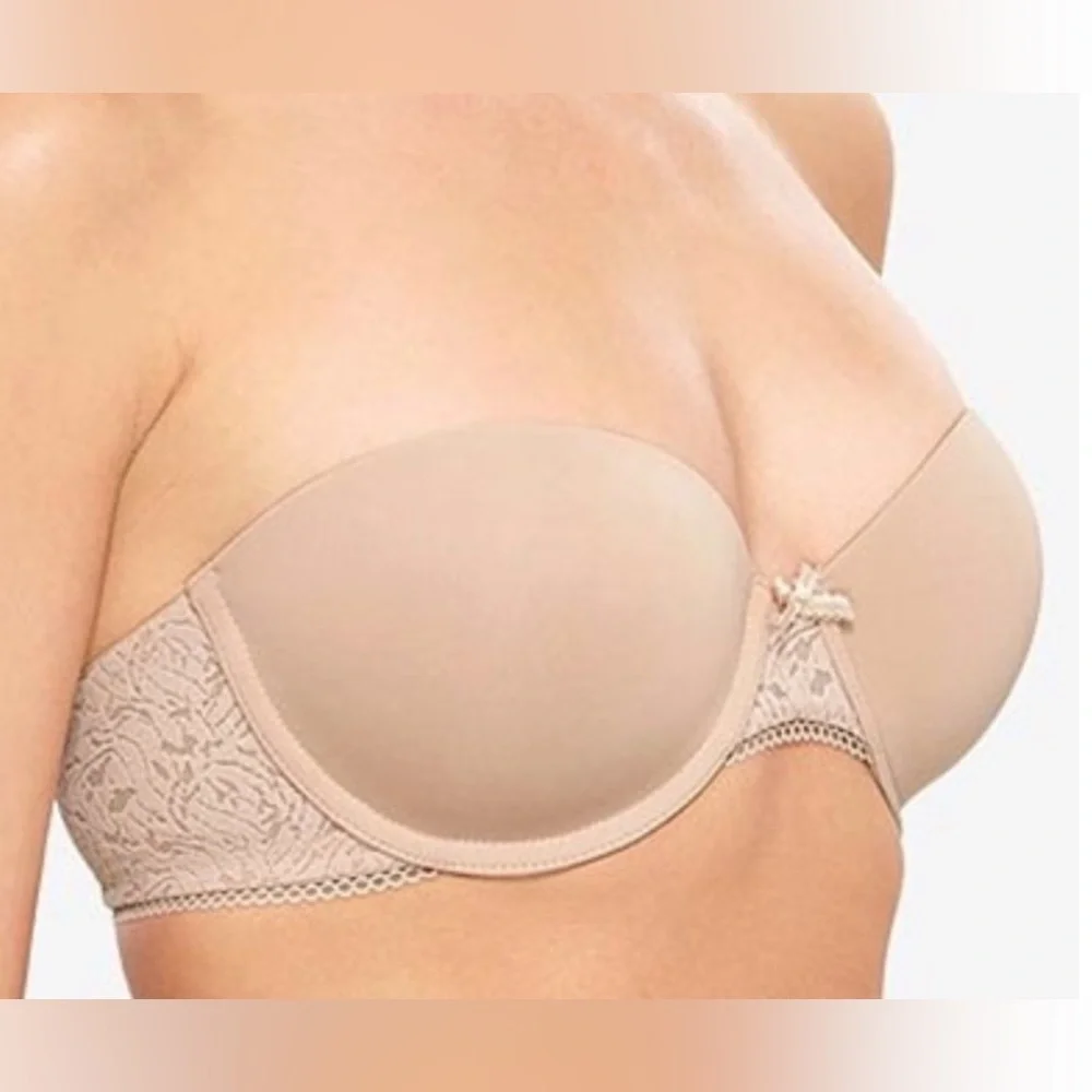 Wacoal Nude Strapless Bra Underwire Lace 36D